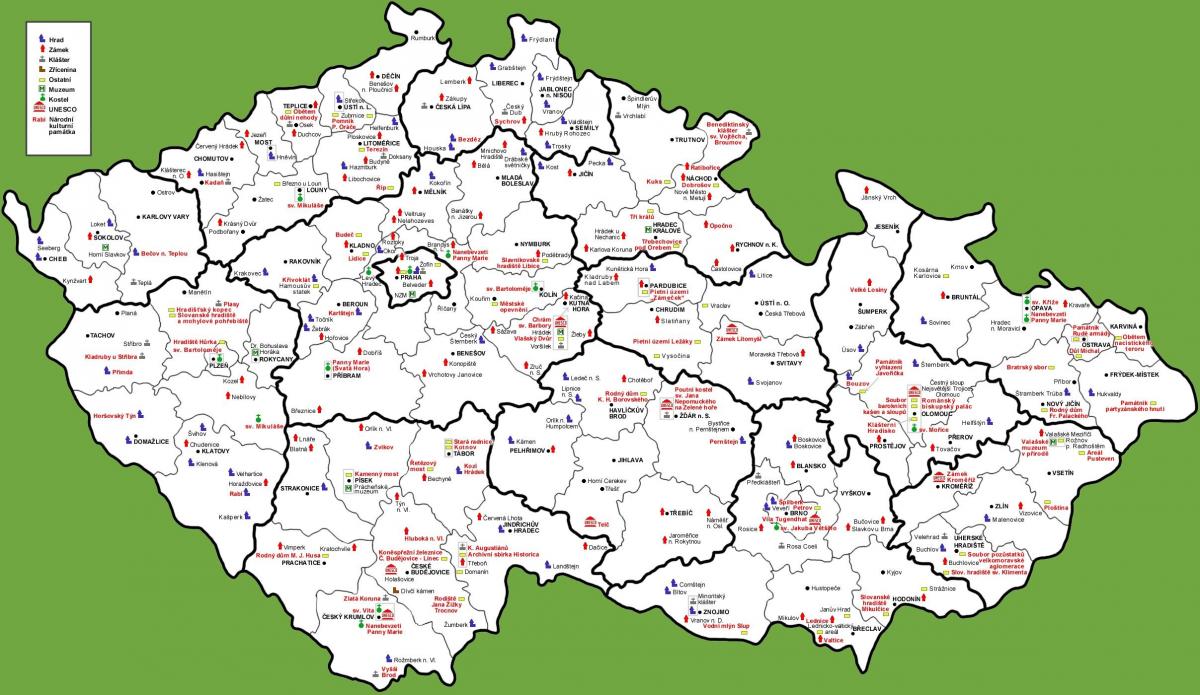 Muzea Czech na mapie