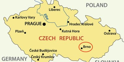 Mapa Brno, Czechy