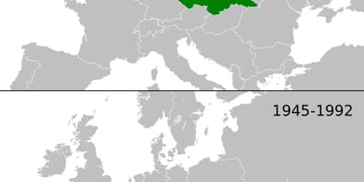 Mapa Europy Czechosłowacja