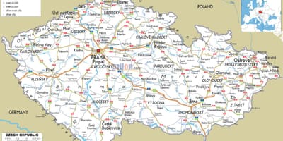 Drogi w Czechach mapa