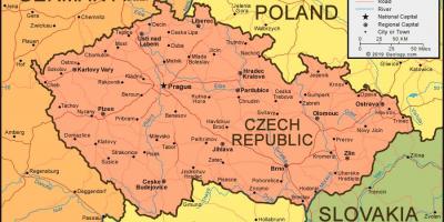 Mapa Czech i krajów sąsiednich