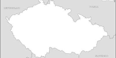 Mapa konturowa Czechach