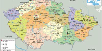 Polityczna mapa Czech