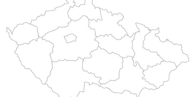 Czechy mapa wektor