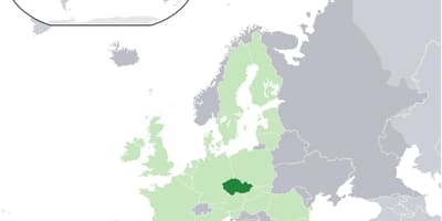 Na mapie Europy w Czechach