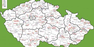 Mapa atrakcje Czech
