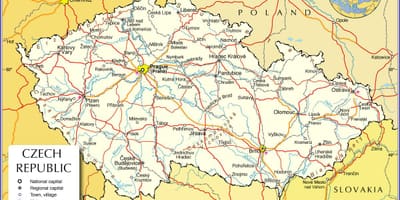 Republika Czechosłowacji mapie