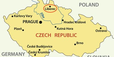 Mapa Liberec Czechy