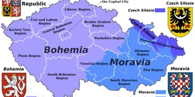 Mapa Czechy Morawy