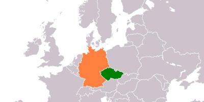Mapa Czech i Niemiec