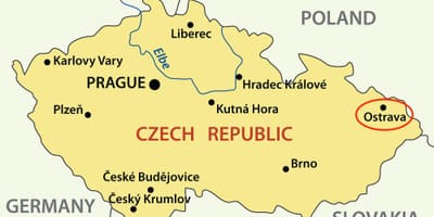 Mapa Ostrava Czechy